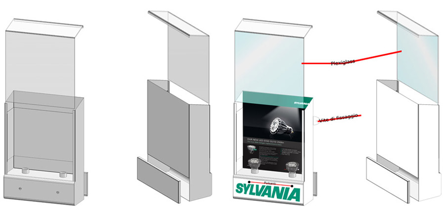 Espositore perlampadine