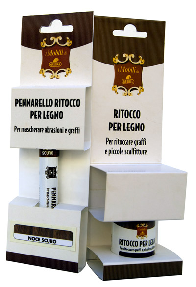 Packaging Pennarello ritocco legno e boccetta ritocco legno
